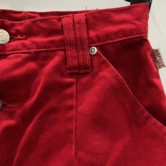ESPRIT Red Denim Long Skirt button down small/medium fit - Picture 3 of 7